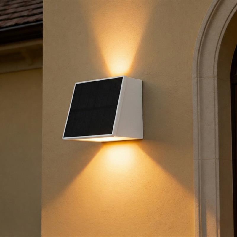 APPLIQUE LED SOLARE BIDIREZIONALE BIANCA