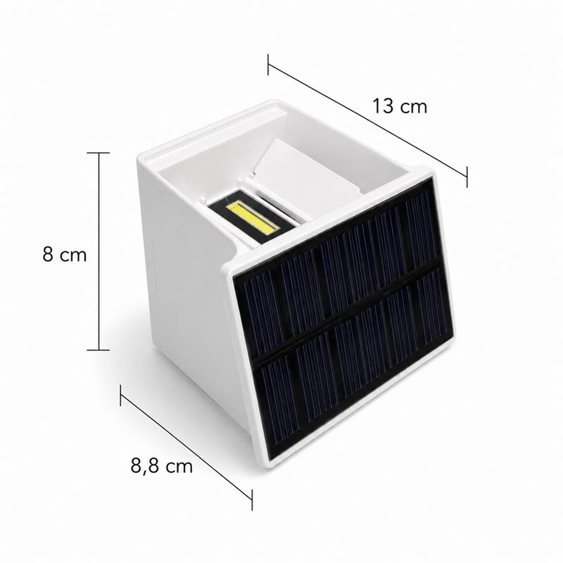 APPLIQUE LED SOLARE BIDIREZIONALE BIANCA