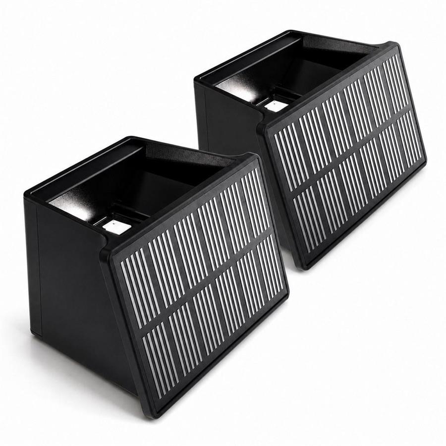 Applique LED solare nera bidirezionale - White