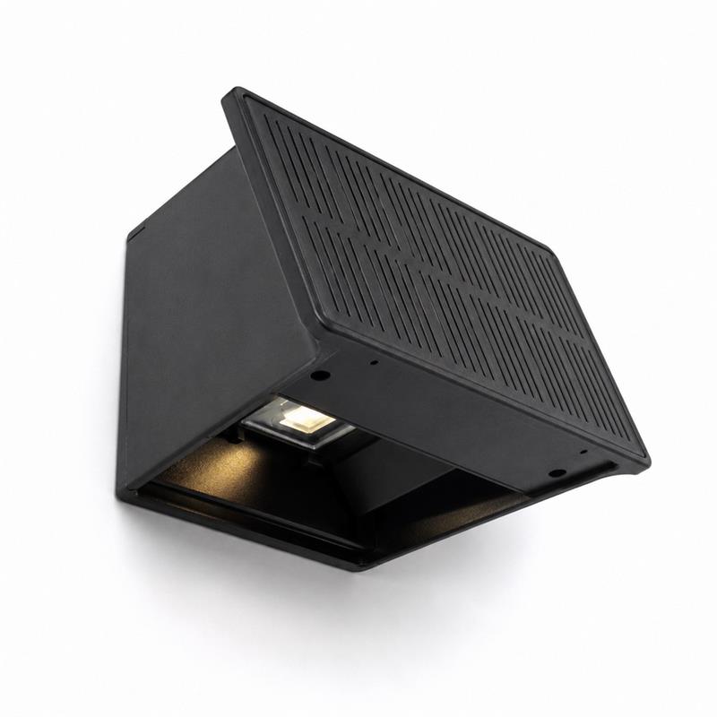 APPLIQUE LED SOLARE BIDIREZIONALE NERA