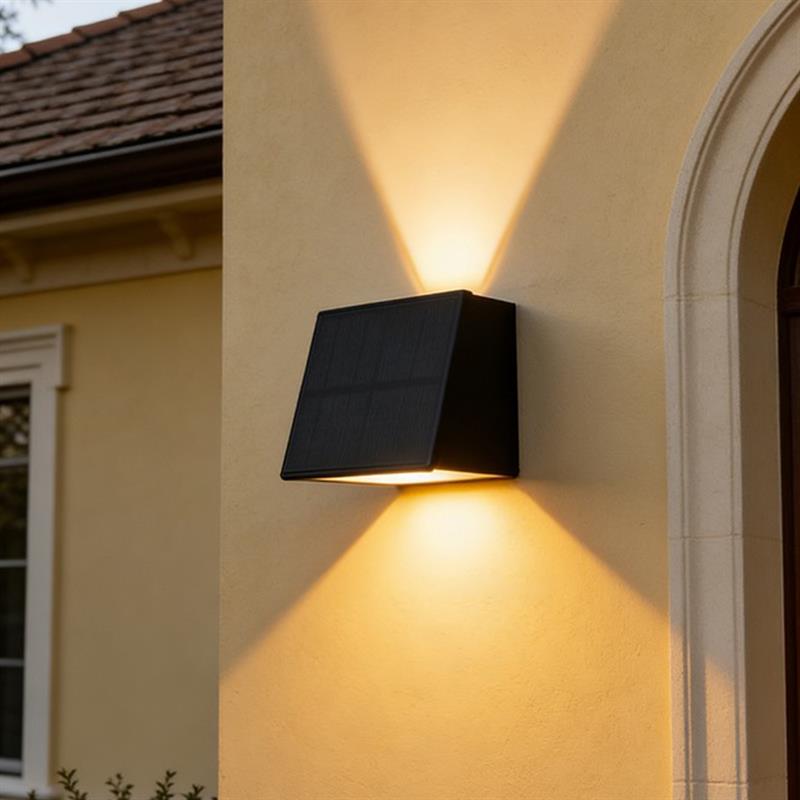 APPLIQUE LED SOLARE BIDIREZIONALE NERA