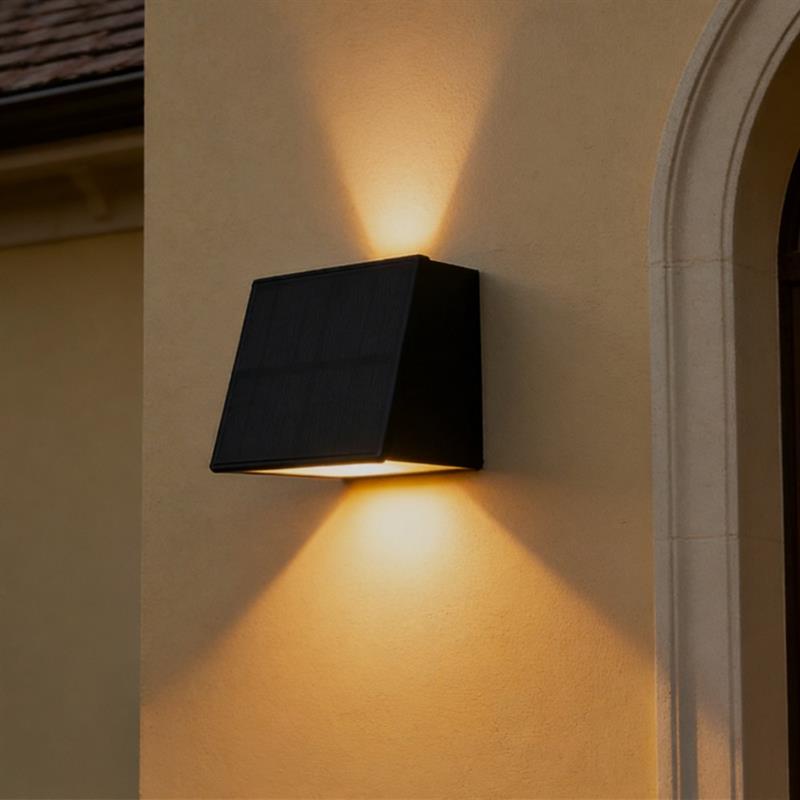 APPLIQUE LED SOLARE BIDIREZIONALE NERA