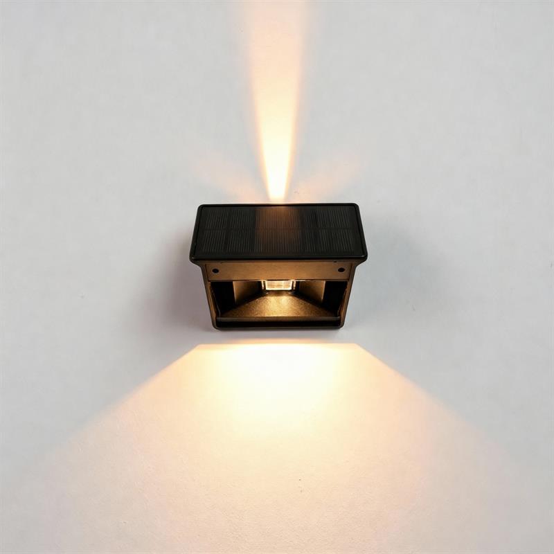 APPLIQUE LED SOLARE BIDIREZIONALE NERA