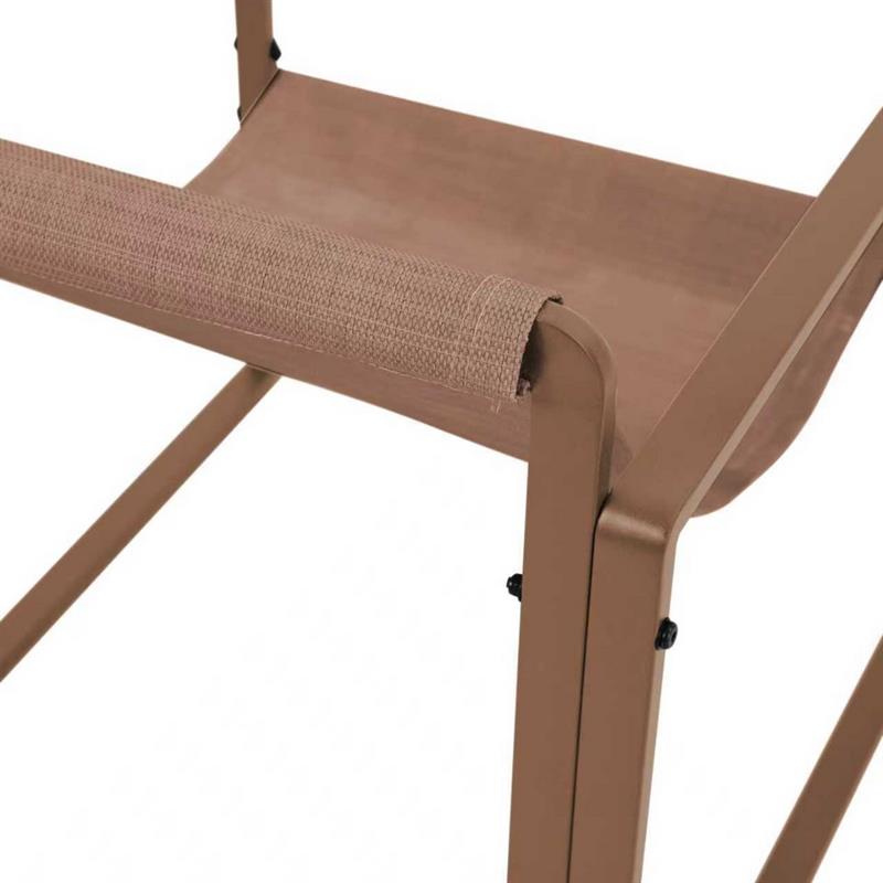 SQUARED SET METALLO 4 POSTI MOCHA MOUSSE