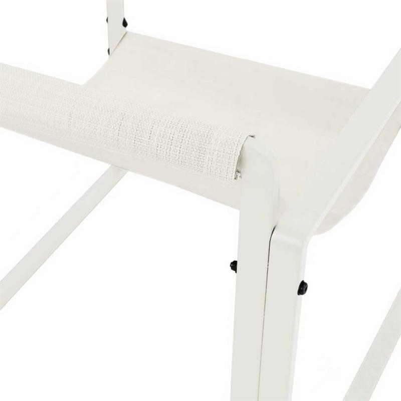 SQUARED SET METALLO 4 POSTI BIANCO