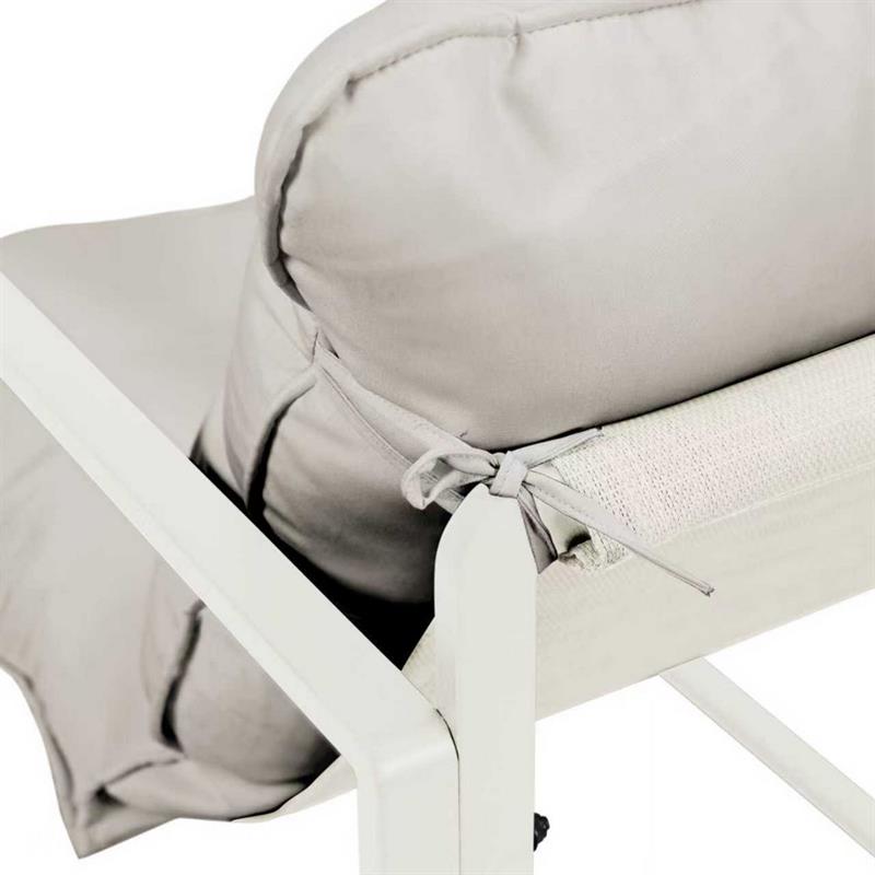 SQUARED SET METALLO 4 POSTI BIANCO