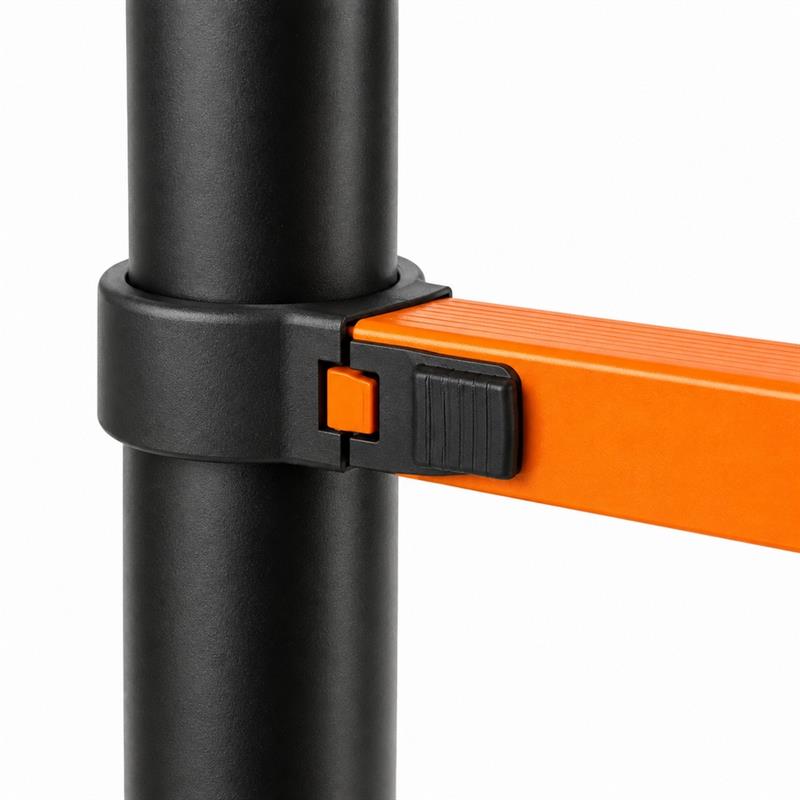 Scala telescopica singola nera in alluminio 2,6 m portata 150 kg