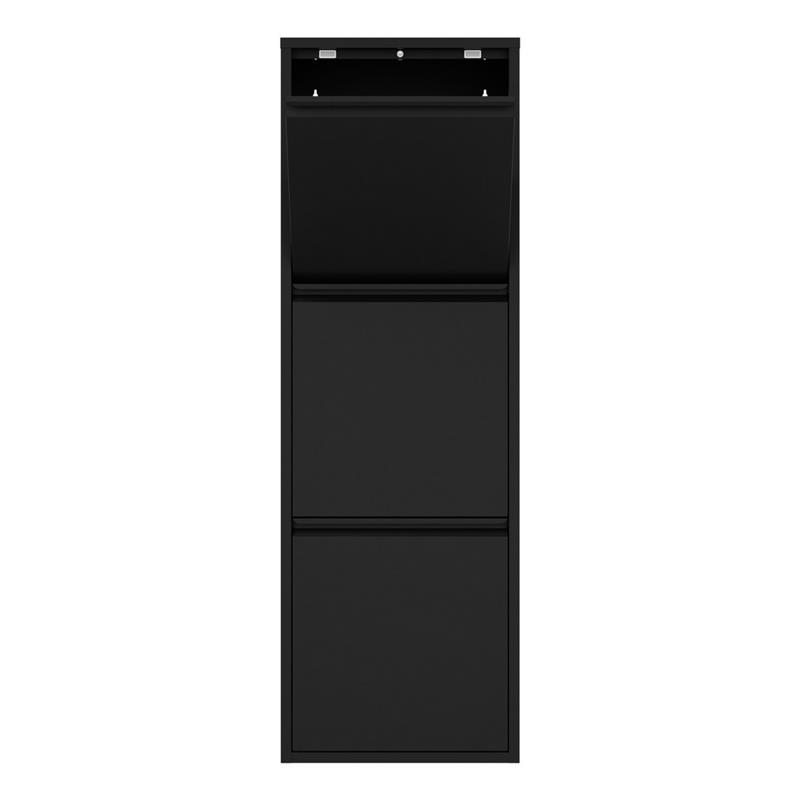 PATTY 3 BIDONI NERO 33X25X136 CM