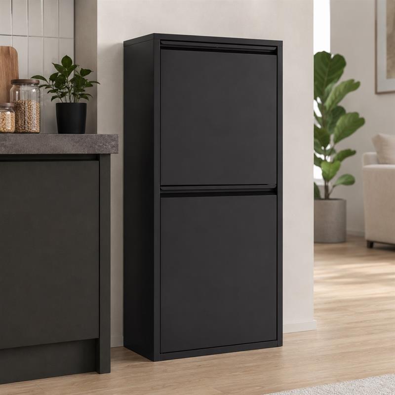 PATTY 4 BIDONI NERO 60X25X95 CM