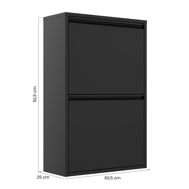 PATTY 4 BIDONI NERO 60X25X95 CM