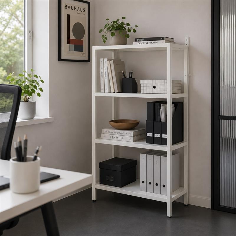 FLY LIBRERIA 4 RIPIANI BIANCA 75X28X90 CM