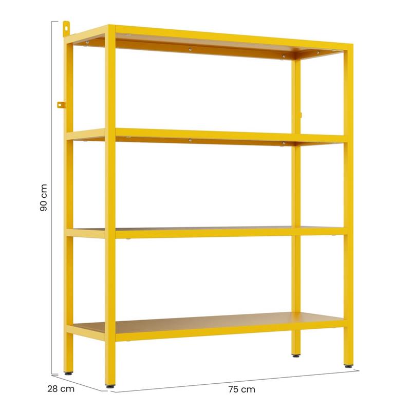 FLY LIBRERIA 4 RIPIANI SENAPE 75X28X90 CM