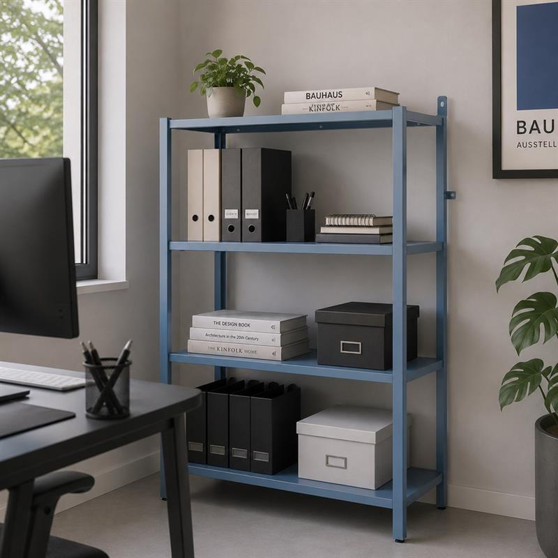 FLY LIBRERIA 4 RIPIANI CERULEO 75X28X90 CM