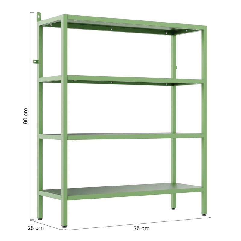 FLY LIBRERIA 4 RIPIANI SALVIA 75X28X90 CM