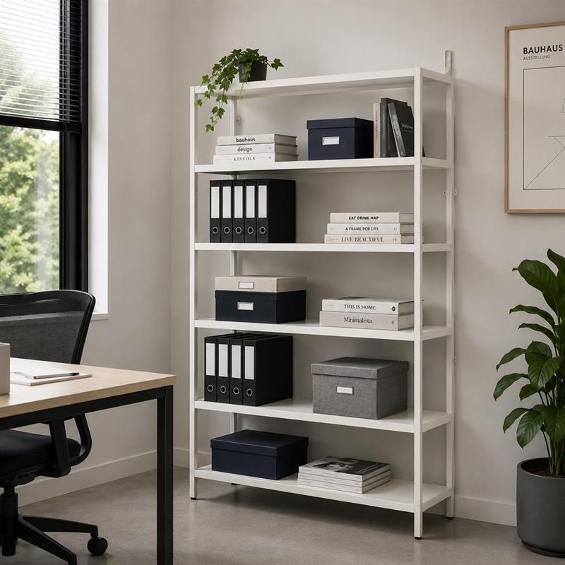 FLY LIBRERIA 6 RIPIANI BIANCA 75X28X150 CM