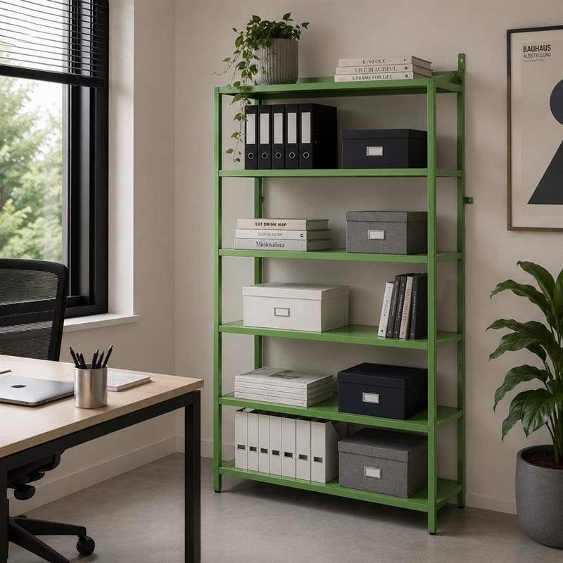 FLY LIBRERIA 6 RIPIANI SALVIA 75X28X150 CM