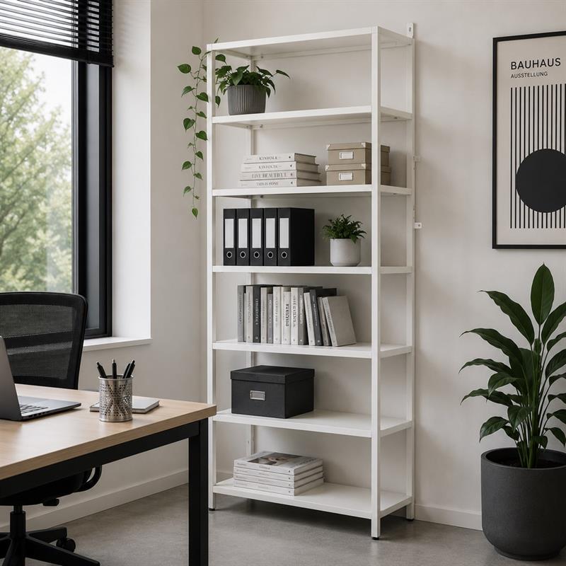 FLY LIBRERIA 7 RIPIANI BIANCA 75X28X180 CM