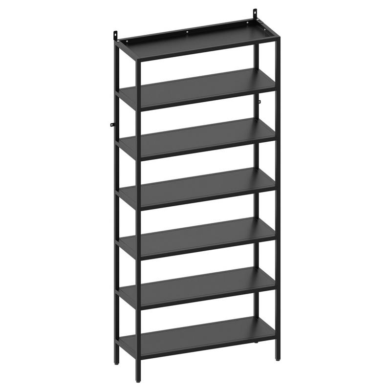 FLY LIBRERIA 7 RIPIANI NERA 75X28X180 CM