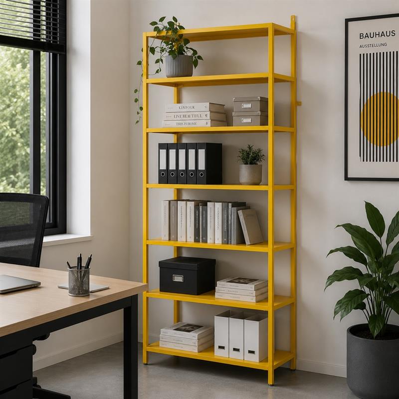 FLY LIBRERIA 7 RIPIANI SENAPE 75X28X180 CM