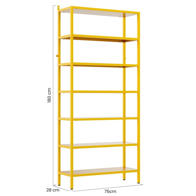 FLY LIBRERIA 7 RIPIANI SENAPE 75X28X180 CM