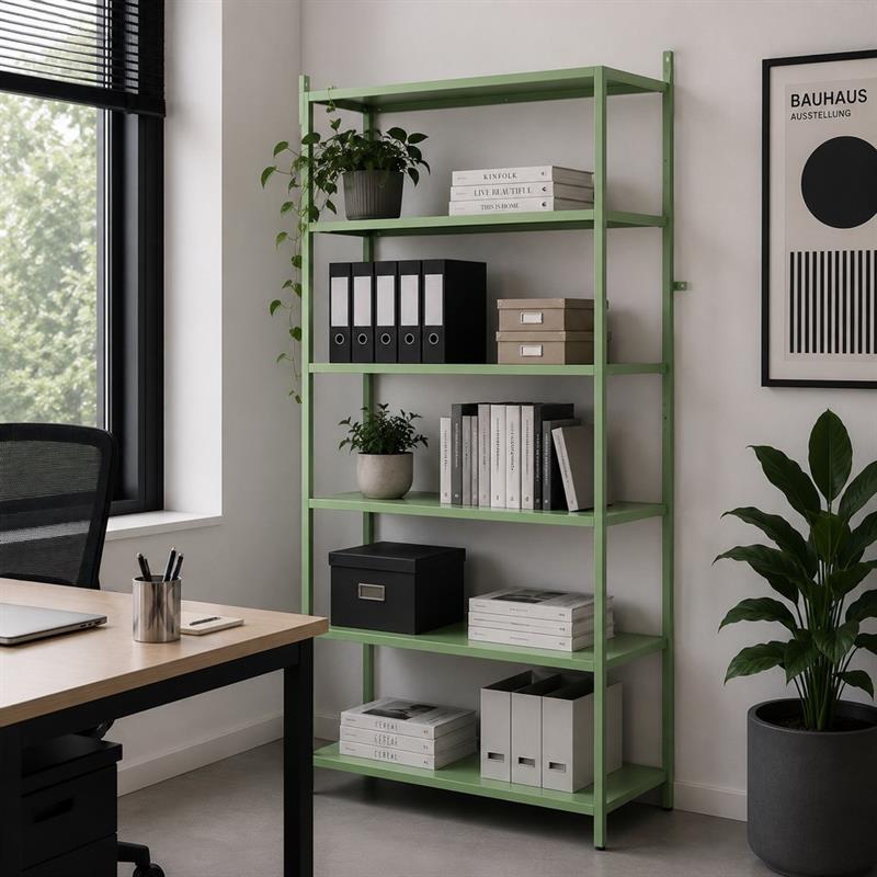 FLY LIBRERIA 7 RIPIANI SALVIA 75X28X180 CM