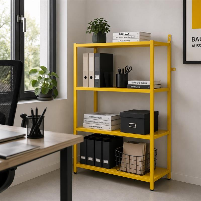 FLY LIBRERIA 4 RIPIANI SENAPE 100X28X90 CM