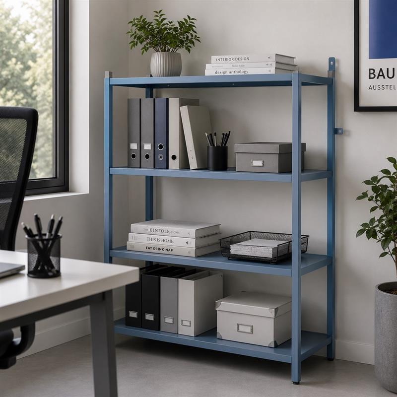 FLY LIBRERIA 4 RIPIANI CERULEO 100X28X90 CM