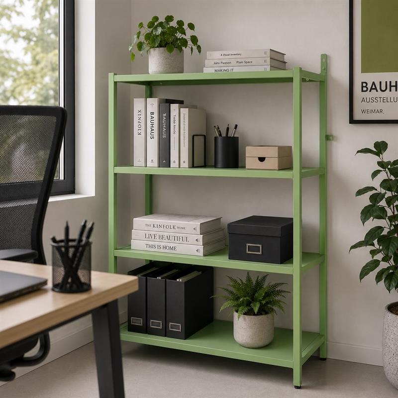 FLY LIBRERIA 4 RIPIANI SALVIA 100X28X90 CM