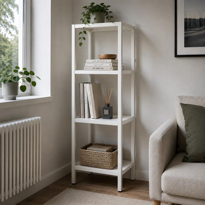 FLY LIBRERIA 4 RIPIANI BIANCA 35X28X90 CM