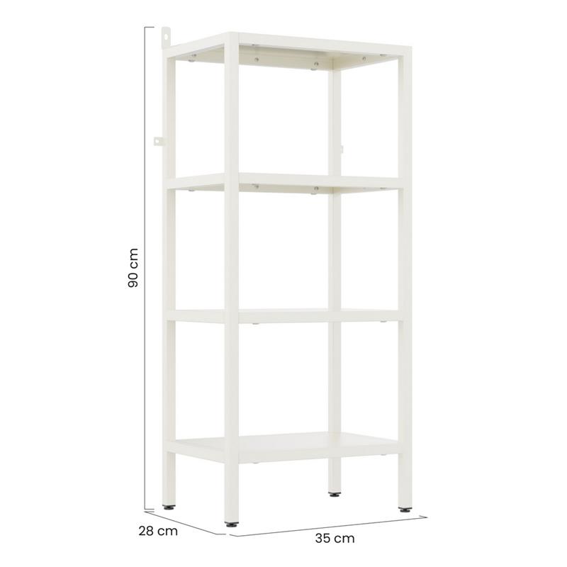 FLY LIBRERIA 4 RIPIANI BIANCA 35X28X90 CM