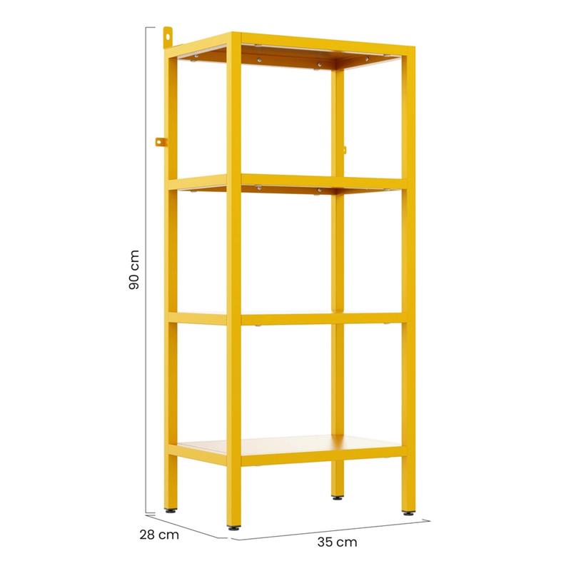 FLY LIBRERIA 4 RIPIANI SENAPE 35X28X90 CM