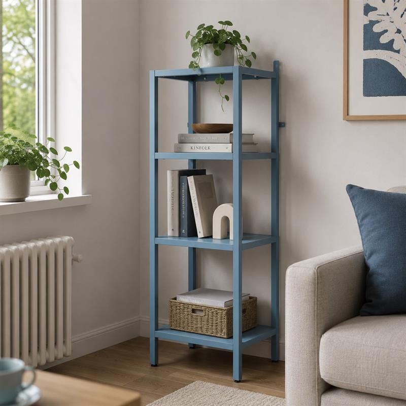 FLY LIBRERIA 4 RIPIANI CERULEO 35X28X90 CM