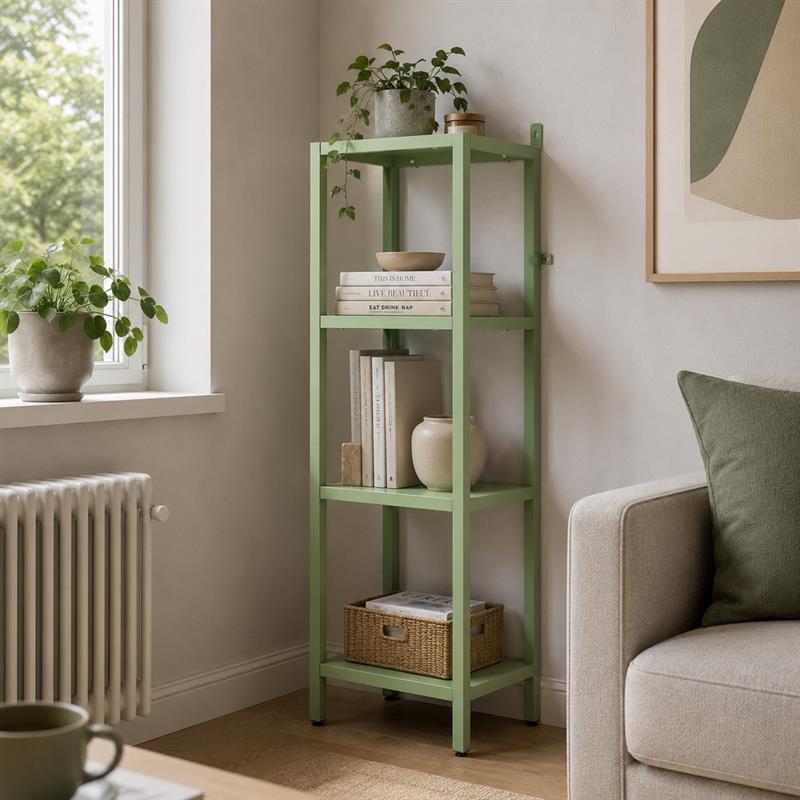 FLY LIBRERIA 4 RIPIANI SALVIA 35X28X90 CM