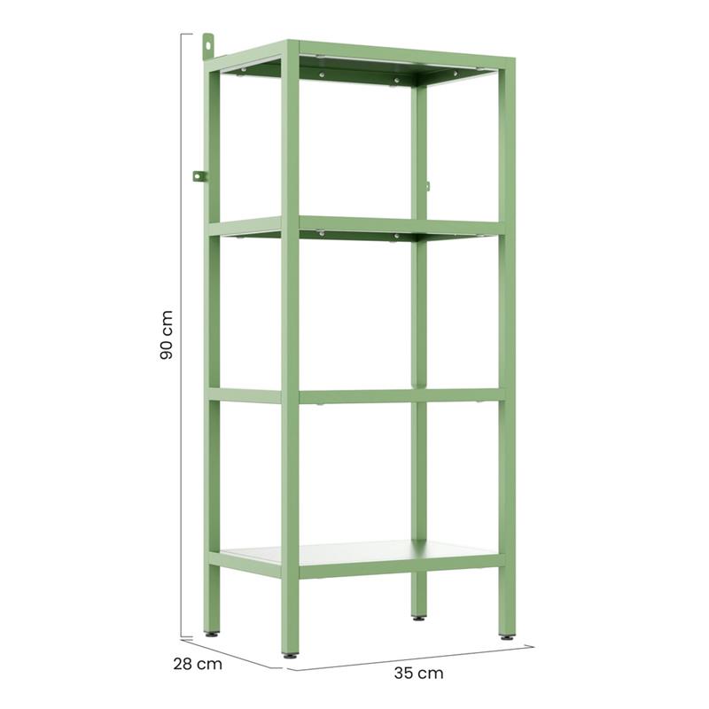 FLY LIBRERIA 4 RIPIANI SALVIA 35X28X90 CM