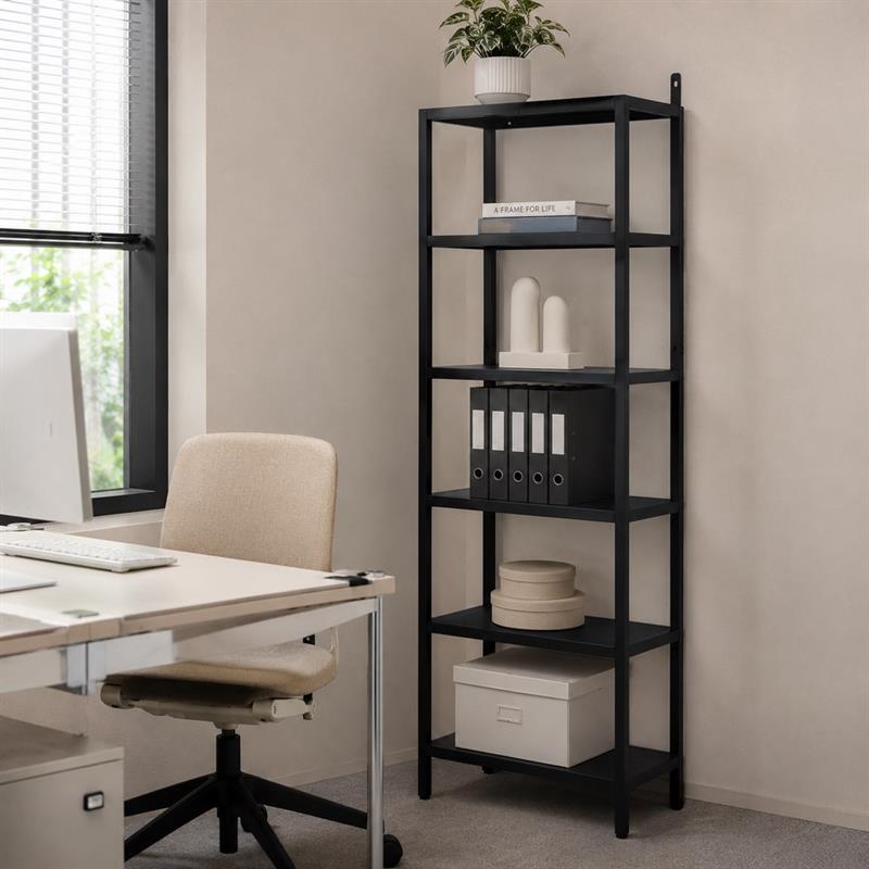 FLY LIBRERIA 6 RIPIANI NERA 35X28X150 CM