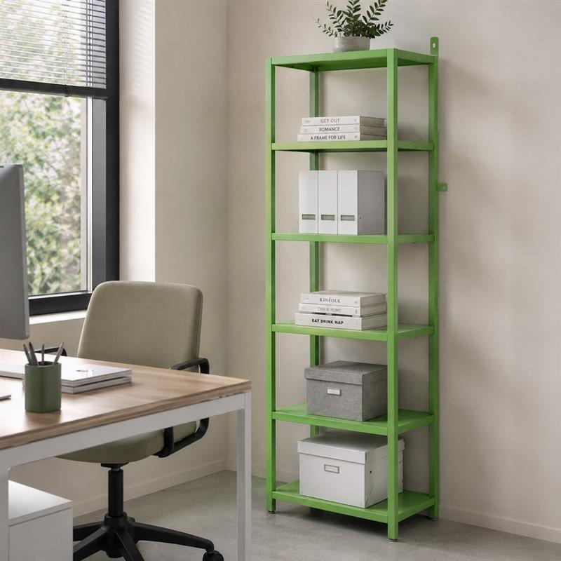 FLY LIBRERIA 6 RIPIANI SALVIA 35X28X150 CM