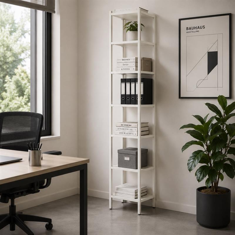 FLY LIBRERIA 7 RIPIANI BIANCA 35X28X180 CM