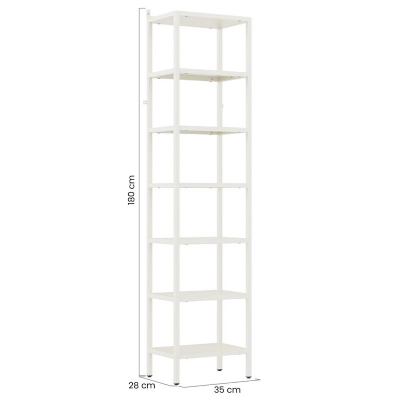 FLY LIBRERIA 7 RIPIANI BIANCA 35X28X180 CM