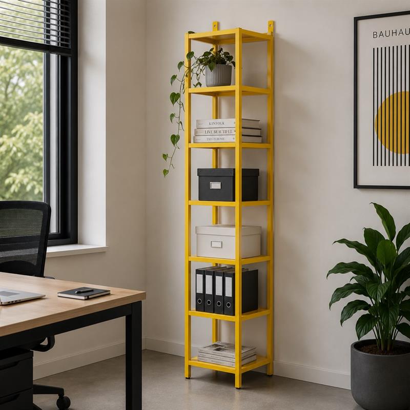 FLY LIBRERIA 7 RIPIANI SENAPE 35X28X180 CM