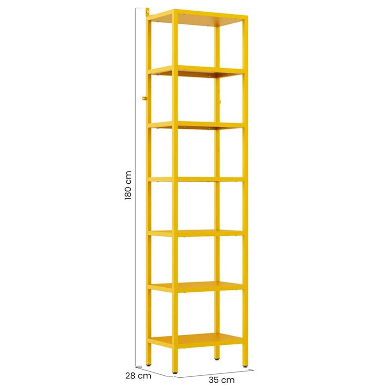 FLY LIBRERIA 7 RIPIANI SENAPE 35X28X180 CM