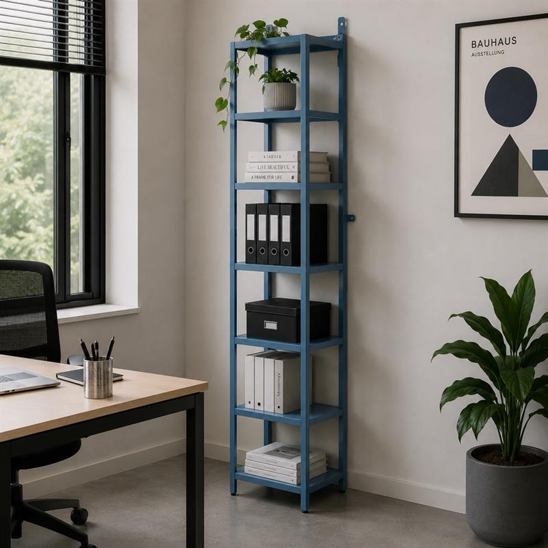 FLY LIBRERIA 7 RIPIANI CERULEO 35X28X180 CM