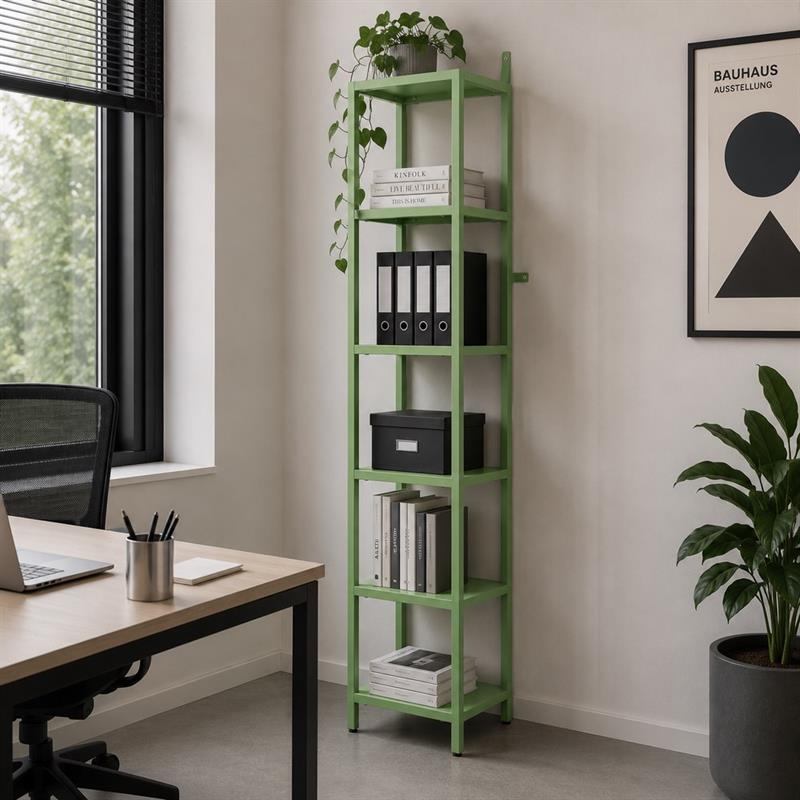 FLY LIBRERIA 7 RIPIANI SALVIA 35X28X180 CM