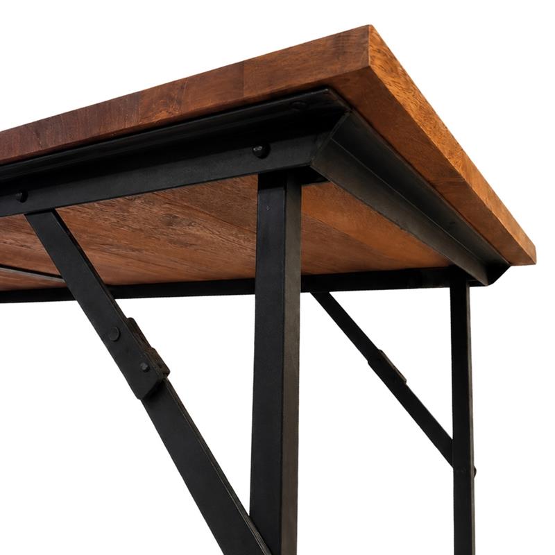 TAVOLO RICH. GAMBE IN METALLO  156X64X72
