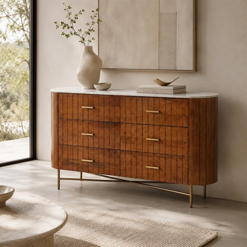 MULAN CREDENZA TOP MARMO 143X50X85