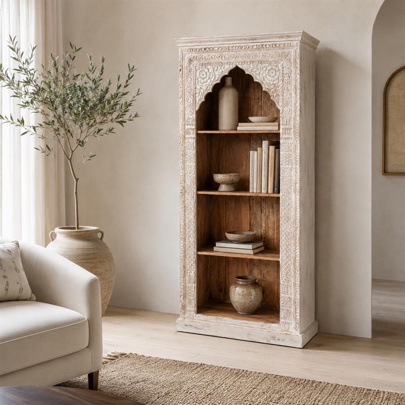 PASHA LIBRERIA BIANCO DECAPATO 100X42X200 CM