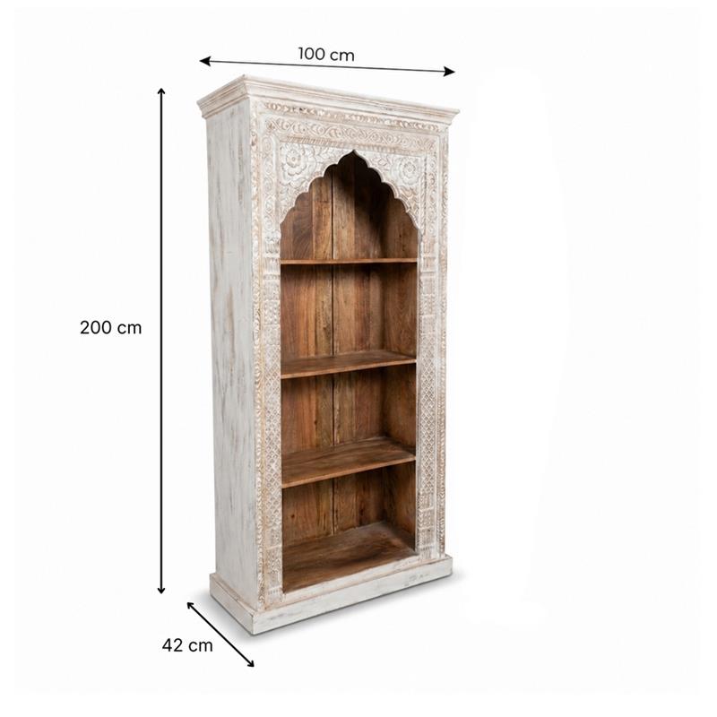 PASHA LIBRERIA BIANCO DECAPATO 100X42X200 CM