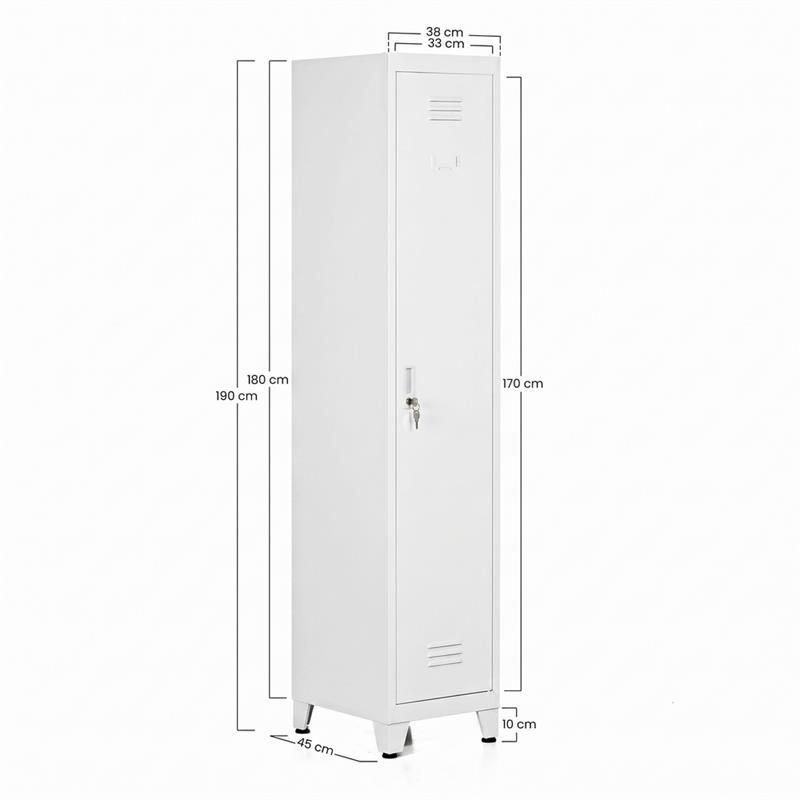 YUMI ARMADIO SPORCOPULITO 38X45X190 CM BIANCO