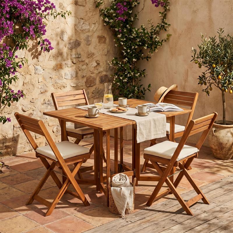 SET VITTORIA ACACIA NATURALE