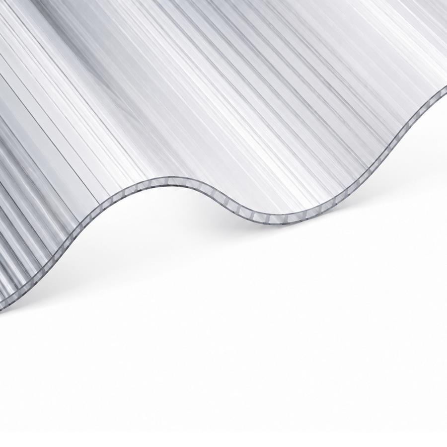 PANNELLO TRASP. POLICARBONATO ALVEOLARE ONDUL. 110X220X0,8CM