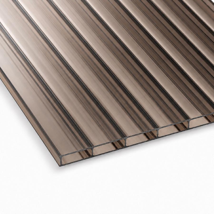 Pannello fumé in policarbonato alveolare 100x200 cm spessore 0,6 cm